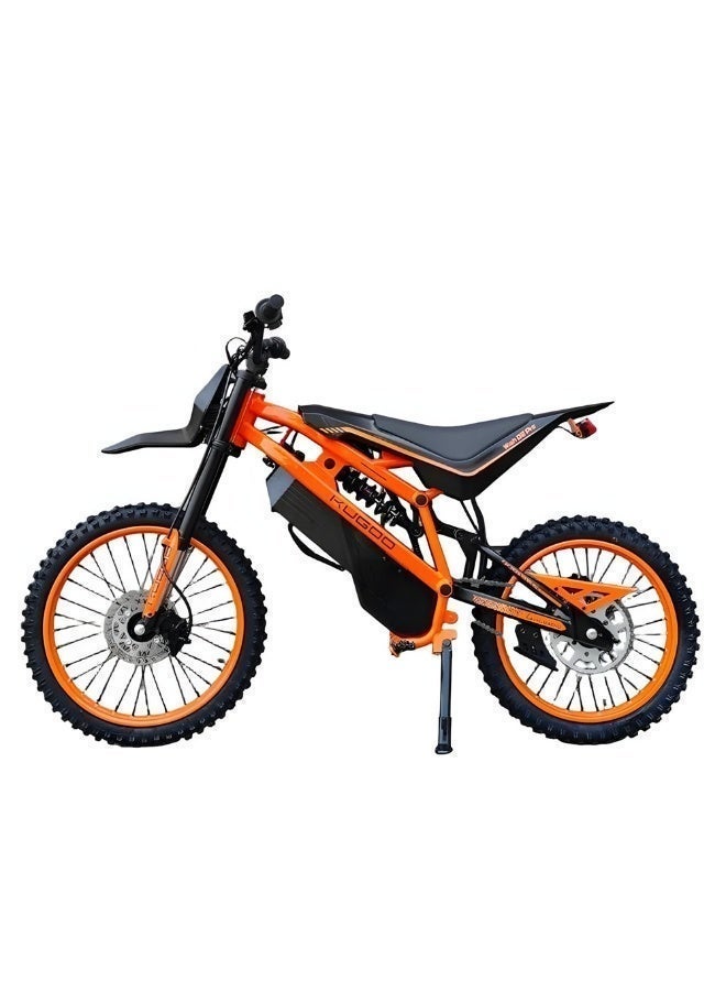 Kugoo Wish 02 Pro Electric Dirt Bike 2500W Powerful Motor, 70KM/H Max Speed 60KM Range Heavy Duty Frame Off Road Tires, Black Orange - Image 3