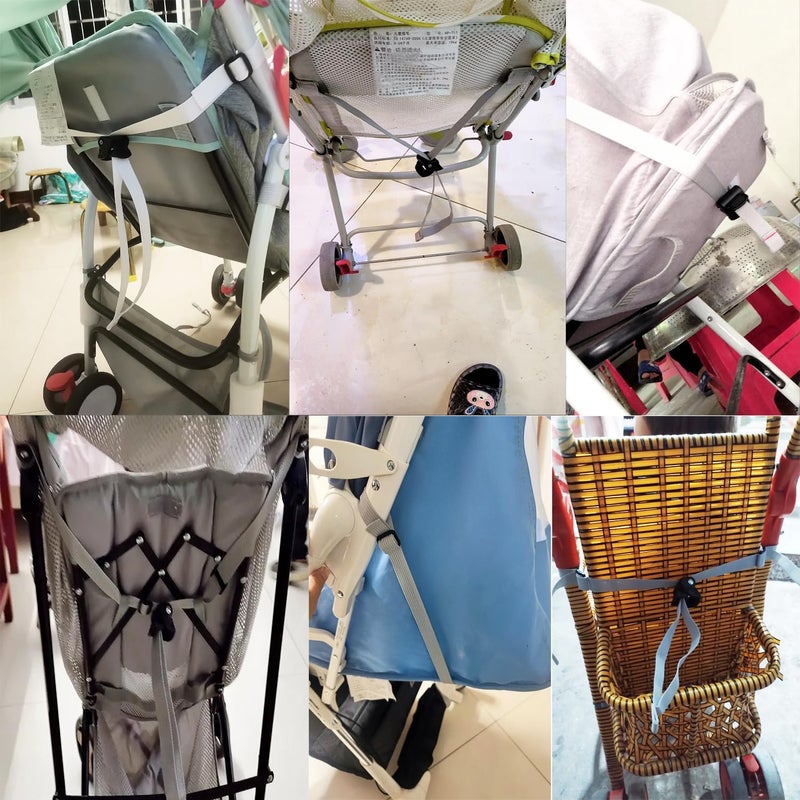 UtySty Baby Stroller Seat Position Adjustment Strap with Spring Loaded Lock Buckle Nylon Backrest Support Tension Straps Adjuster for Travel Strollers Jogger Stroller Pram Stroller Pushchair - Image 5