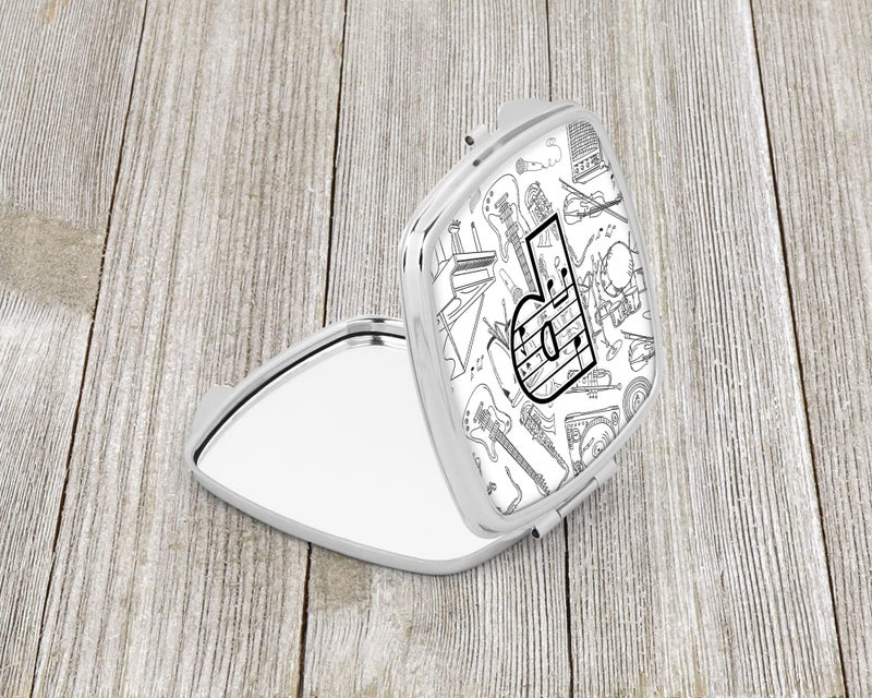 Caroline's Treasures CJ2007-PSCM Letter P Musical Note Letters Compact Mirror Decorative Travel Makeup Mirror for Women Girls Gifts Pocket Makeup Mirror Folding Handheld - Image 2