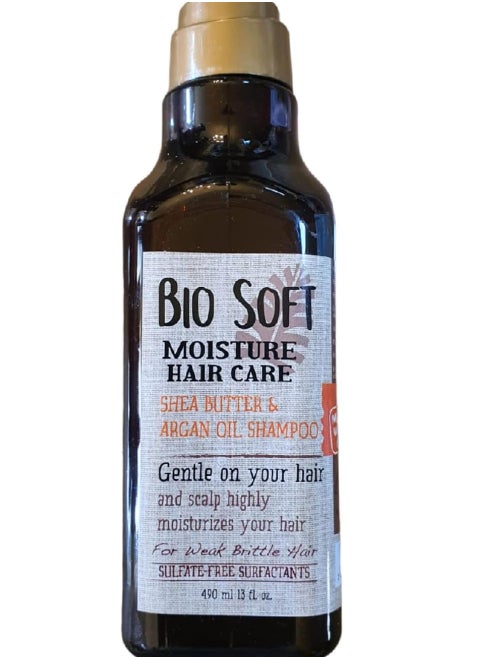 Bio Soft Moisture Hair Care Whit Shea Butter & Argan Oil Shampoo -490 ML