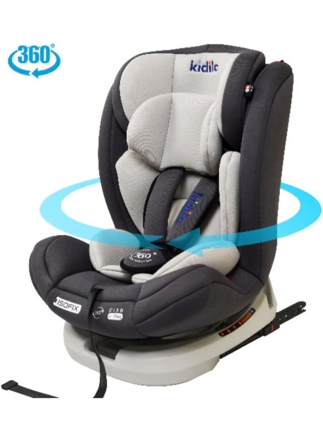 كيديليو مقعد سيارة Kidilo 360 مع نظام Isofix رمز (BXS-223A) رصاصى - Image 1