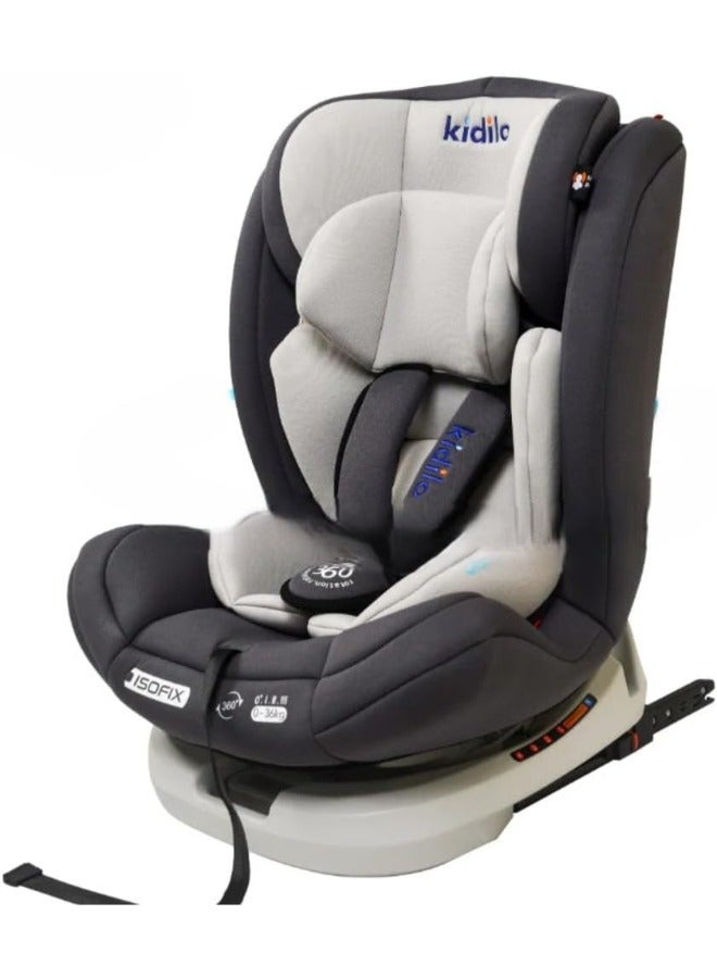 كيديليو مقعد سيارة Kidilo 360 مع نظام Isofix رمز (BXS-223A) رصاصى - Image 2