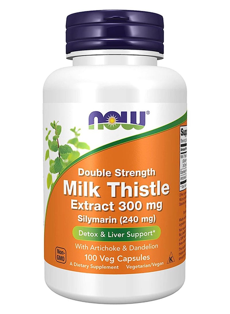 ناو فودز خلاصة حليب الشوك سيليمارين 300 ملجم من 100 كبسولة نباتية - Image 1