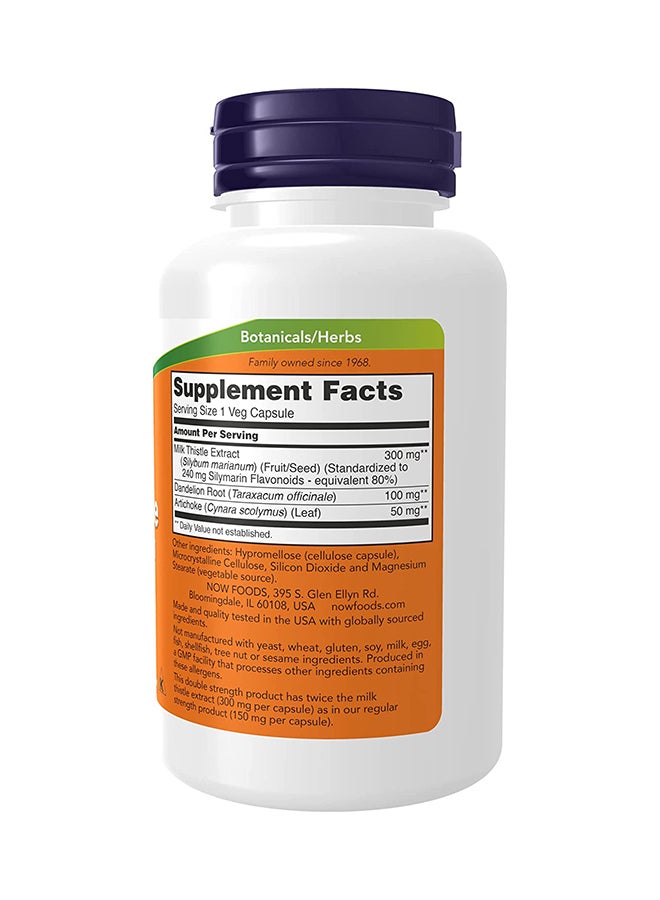 ناو فودز خلاصة حليب الشوك سيليمارين 300 ملجم من 100 كبسولة نباتية - Image 3