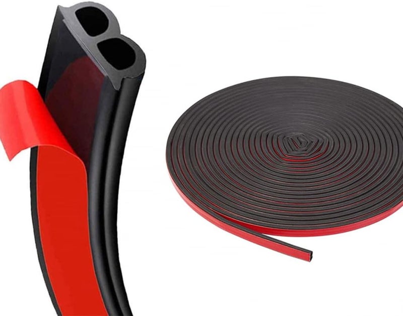 Goodern 16 Metre B Shape Car Door Edge Trim Seal Strip,Automotive Rubber Seal Strip,Self Adhesive Weatherstrip for Car Window Door Protector Soundproofing,Auto Weather Seal Strip - Image 1