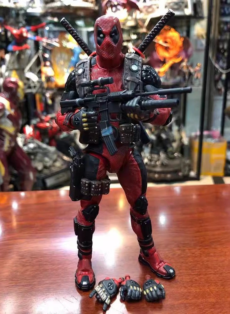 عام أعجوبة NECA ديدبول ، المنتقمون X-Men DP 7 بوصة محاصر دمية فائقة الحركة ، نموذج الشكل - Image 1