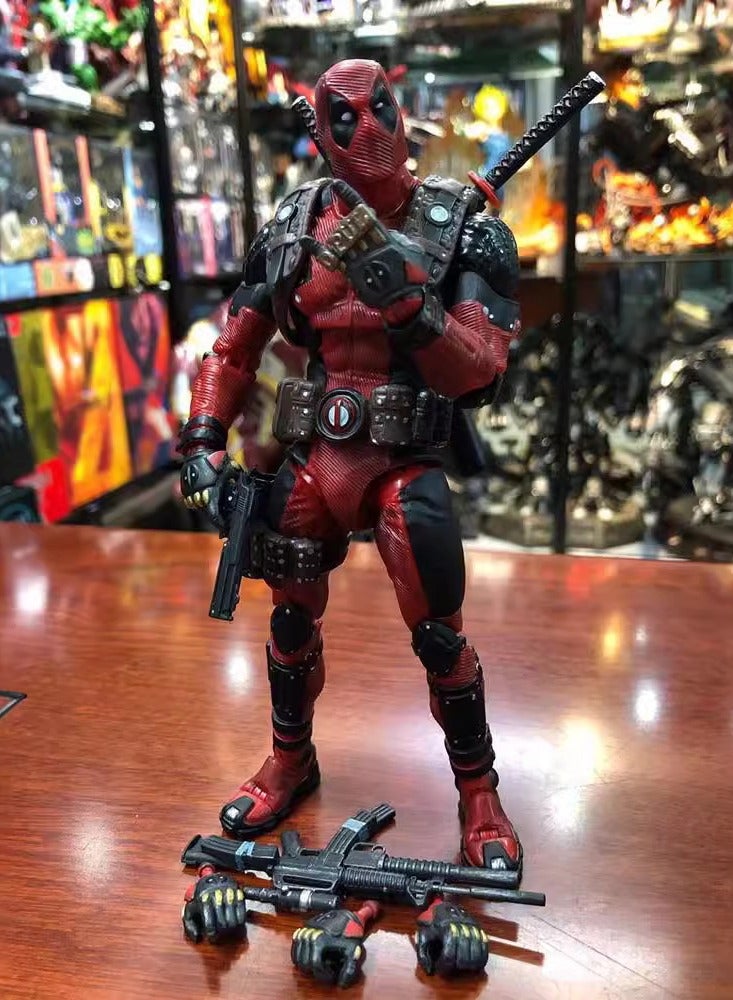 عام أعجوبة NECA ديدبول ، المنتقمون X-Men DP 7 بوصة محاصر دمية فائقة الحركة ، نموذج الشكل - Image 2