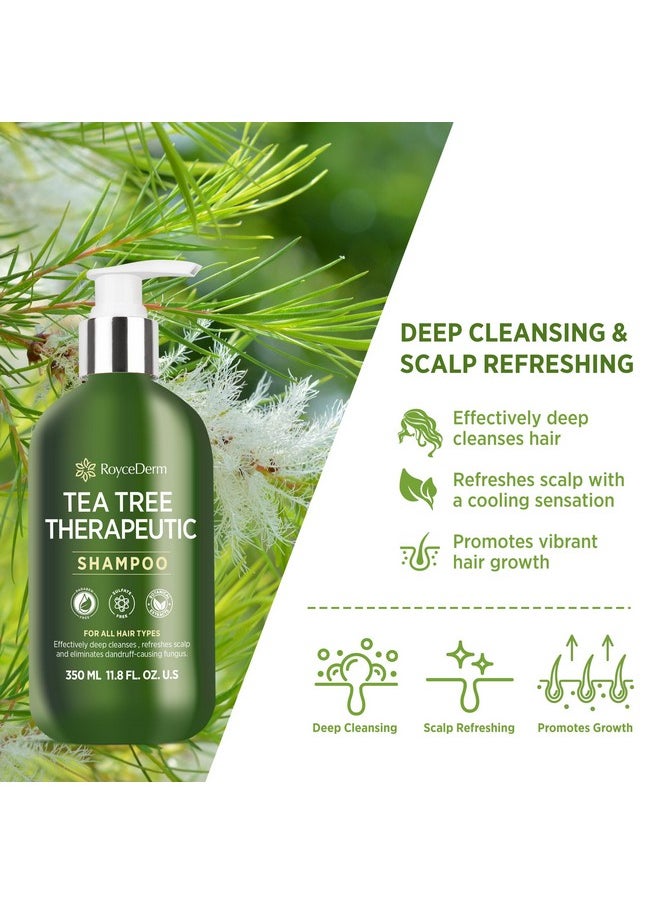 Roycederm - Roycederm Tea Tree Antifungal Shampoo: Folliculitis Shampoo for Dry Scalp, Dandruff, and Itchy Scalp - Medicated Clarifying shampoo with Tea Tree Oil, Paraben & Sulfate Free - Image 1