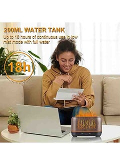 Mi VAZA Essential Oil Diffuser with Flame Light, Upgraded Super Quiet Humidifiers with 3 Mist Mode 4 Timer Waterless Auto Shut-Off for Home Office  - Image 3