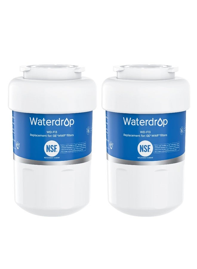 ووتر دروب فلتر مياه بديل Waterdrop WD-F13 لفلتر المياه GE® MWF®، وSmartWater® MWFP، وGWF، وHDX FMG-1، وRWF1060، وGSE25GSHECSS، فلتران (قد يختلف محتوى العبوة) - Image 1