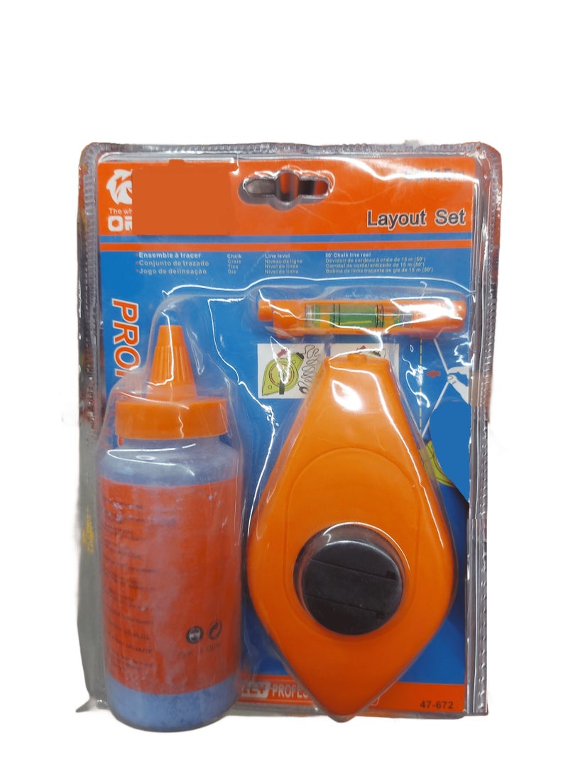 Professional Chalk Line Leveler 15 Meter