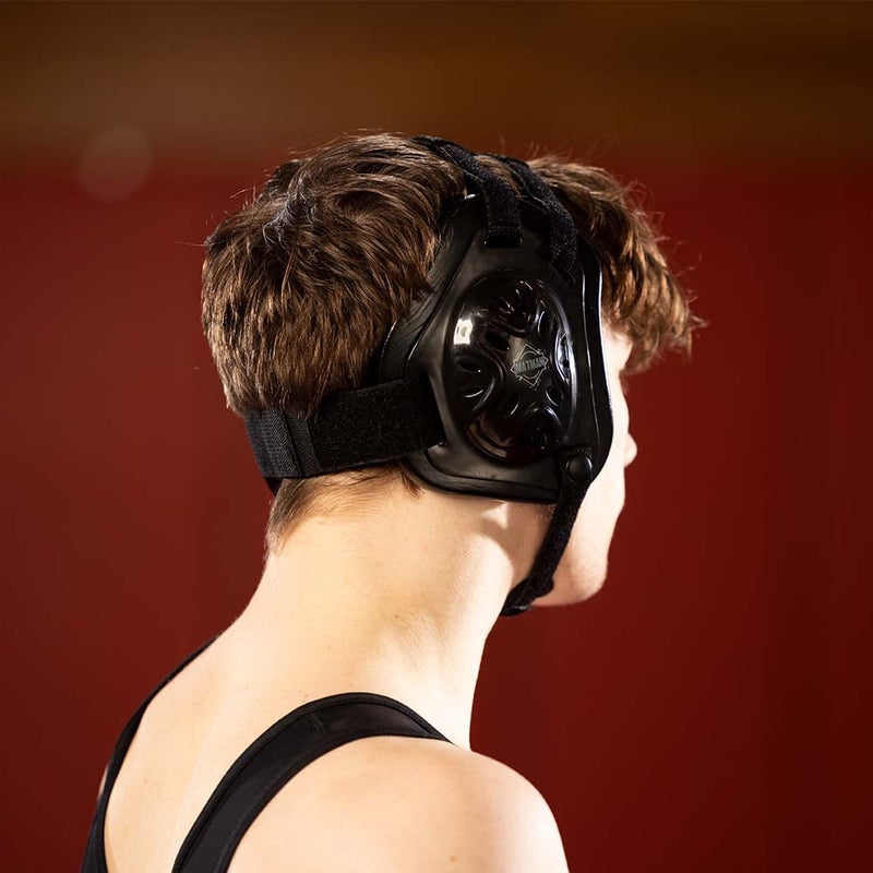 Matman Wrestling Headgear Adult Men Women Ear Guard Bjj Triforce Grappling Head Guard (Black) - Image 4