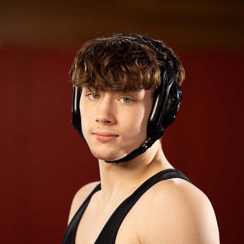 Matman Wrestling Headgear Adult Men Women Ear Guard Bjj Triforce Grappling Head Guard (Black) - Image 3