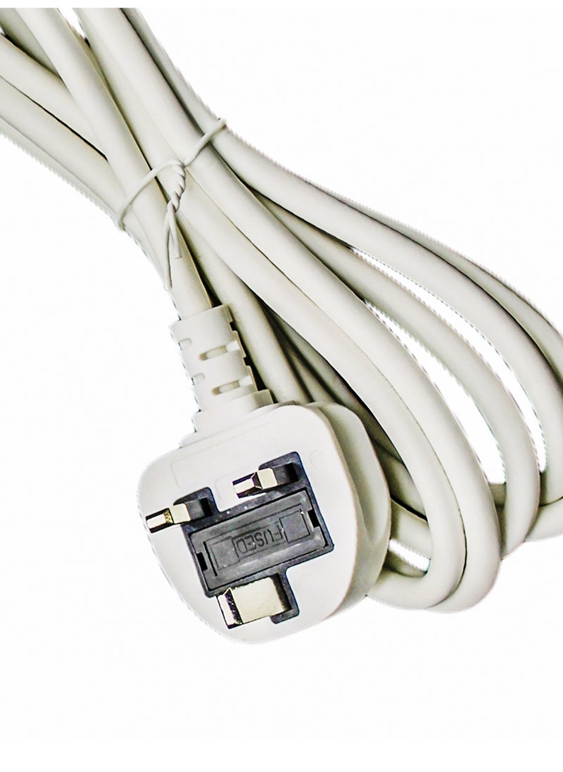 AL QADAH Heavy Duty Power Extension Cord 3 Outlets 3 USB Ports and 1 USB-C 3M Cable Overload Protection Flame Retardant Heat Resistant 150C White 3000W  - Image 4