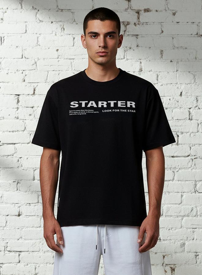 Starter Men Regular Fit Round Neck Short Sleeves Printed T-shirt - Image 1