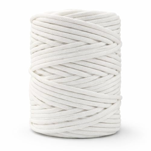 BOBBINY | Braided/Knitted Nylon Macrame PP Knot Thread and Beading Cord Rope | White | 3mm,100Mtr. - Image 1