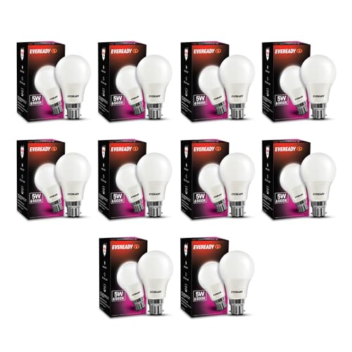 Eveready 5WPK10 Base B22 5-Watt LED Bulb (Cool Day Light) - Pack of 10 - Image 1