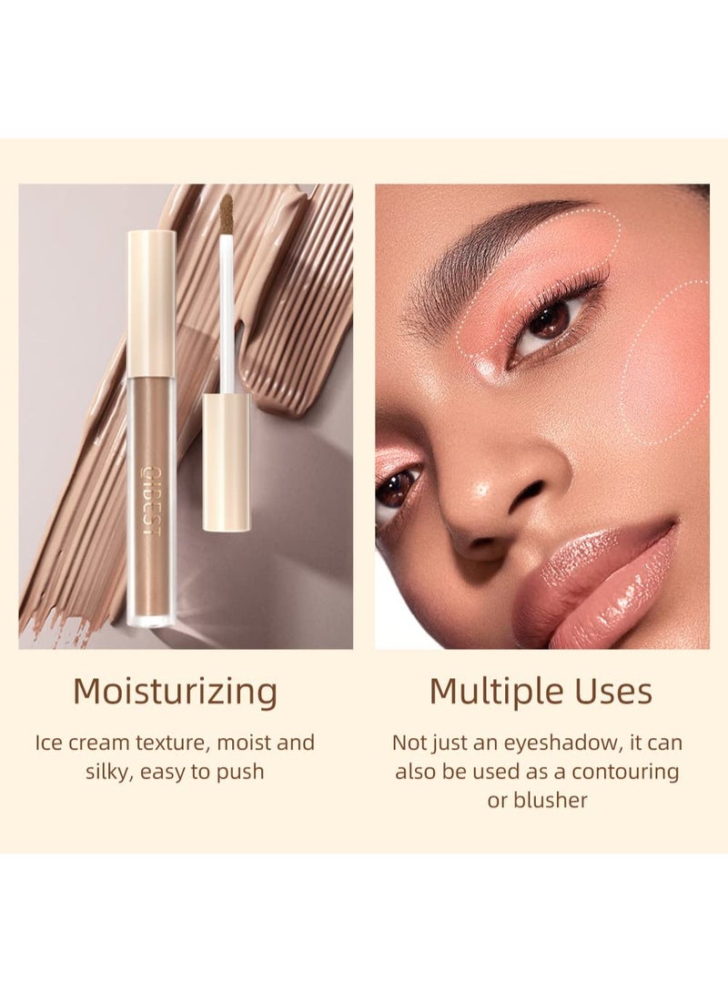 QiBest Liquid Eyeshadow Set Matte Brown Toned Eye Shadow Nude Eyeshadow Base Long Lasting(8 Color)#A - Image 3