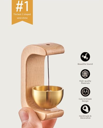 Bhadiyadi Magnetic Shopkeeper’s Bell – Wood & Brass Door Chime for Shop, Porch, Garden, Restaurant, Refrigerator & Home - Image 3