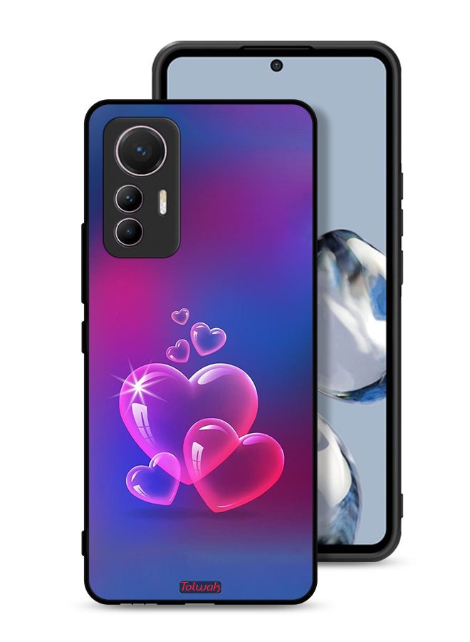 Tolwak Xiaomi 12 Lite Protective Case Cover Water Hearts - Image 1