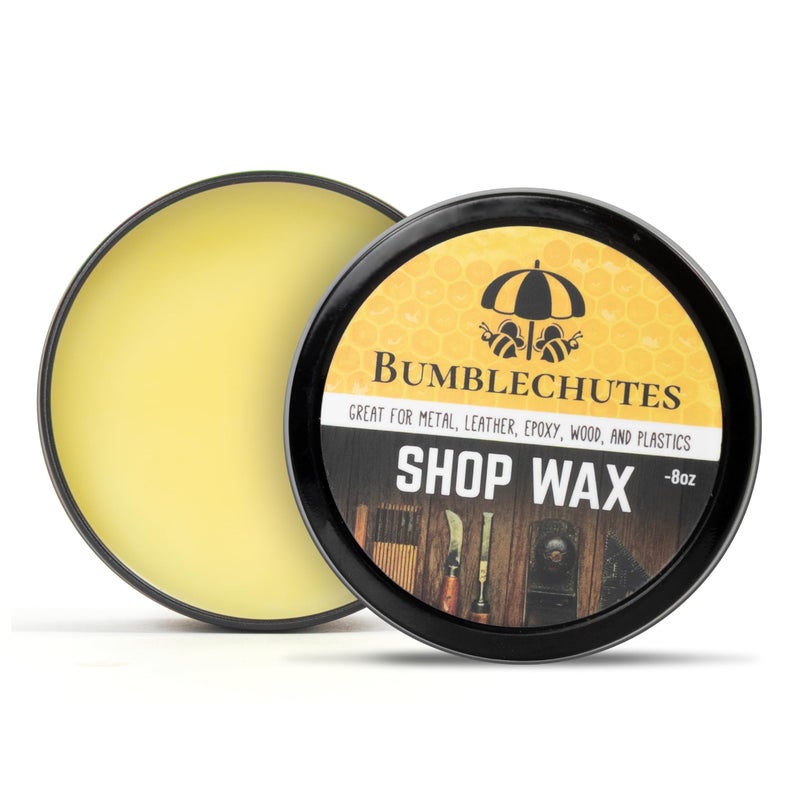 Bumblechutes All-Purpose Shop Wax - All Natural Metal and Wood Wax Finish Paste for Woodworkers, Carnauba Beeswax Wood Polish for Epoxy, Plastic, Metal, Leather, Furniture & Workshop Tools - 8 oz - Image 1