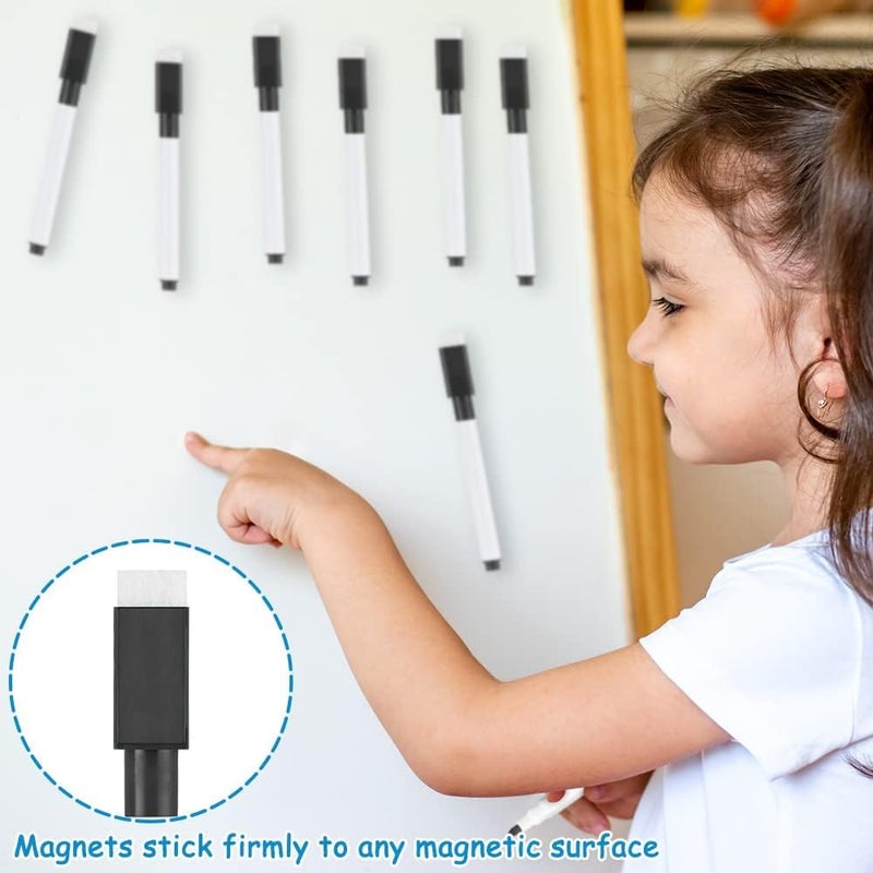 Excefore Whiteboard Markers - 20Pcs Magnetic Dry Erase Pens With Eraser Cap - Fine Tip Whiteboard Pens For Kids - Convenient & Quick To Use - Ideal For School & Office (Black) - Image 5