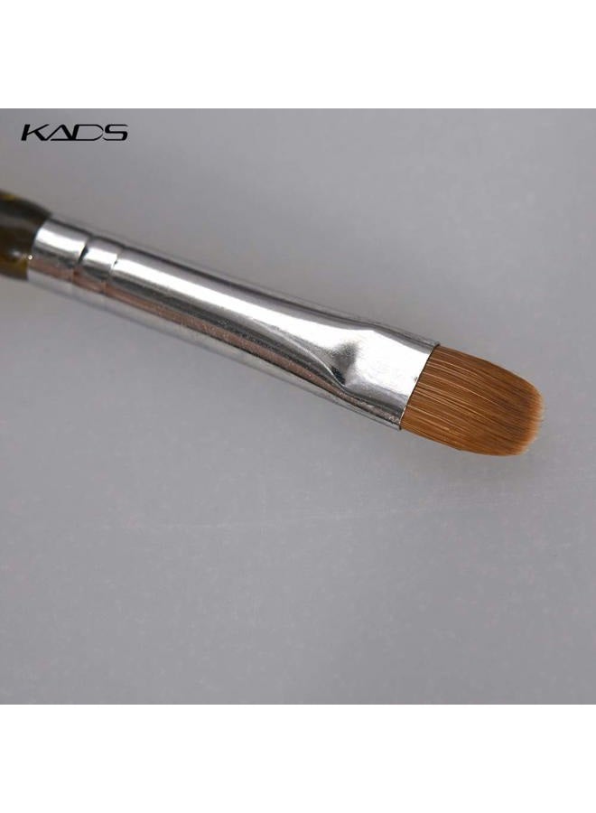 KADS Kolinsky Sable Brush 2 Way Acrylic Professional French Manicure Clean-up Brush Nail Art Brush Bend Nail Dotting Pen - Image 4