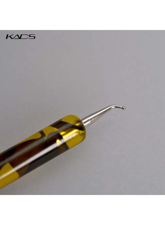 KADS Kolinsky Sable Brush 2 Way Acrylic Professional French Manicure Clean-up Brush Nail Art Brush Bend Nail Dotting Pen - Image 3