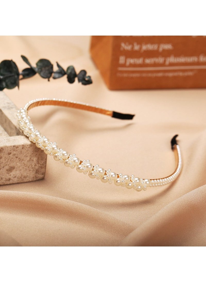 Mark Fairwhale Small Niche Retro High-End Pearl Headband 