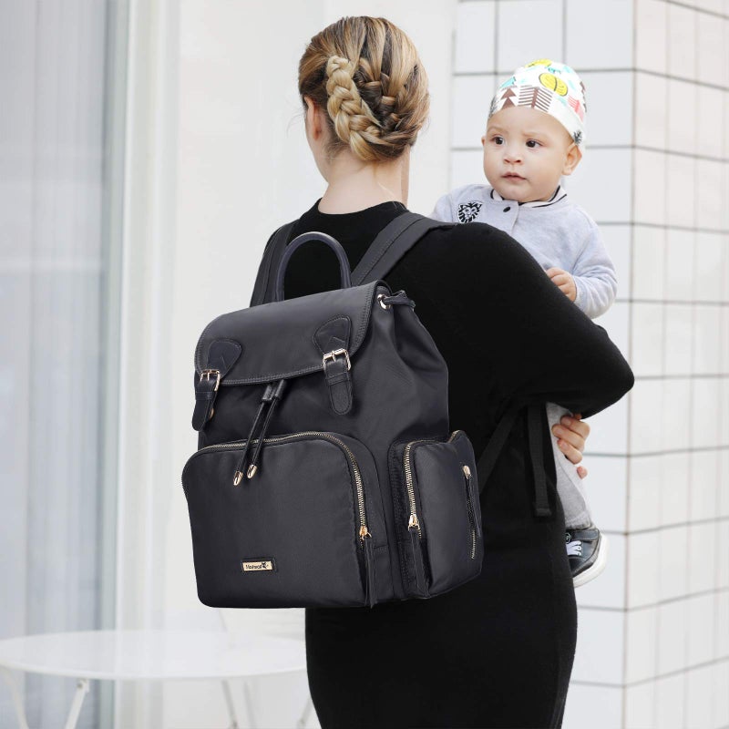 Hafmall Diaper Backpack Diaper Bag with Stroller Hooks, PaÃ±aleras para Bebe, Diaper Backpack for Mom - Image 5