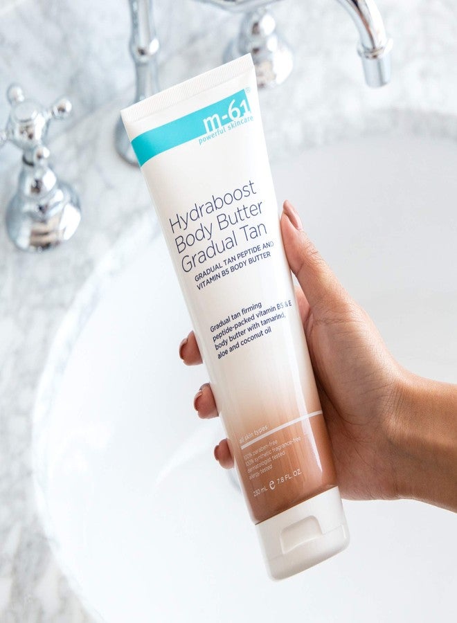 m-61 Hydraboost Gradual Tan Body Butter | Unscented, Hydrating, Firming Body Lotion for a Streak-Free, Self-Tan Glow | Vitamin E, Aloe, & Coconut Oil | Made In Italy - 7.8 Fl Oz - Image 2