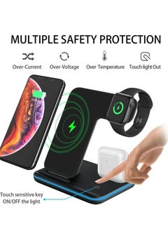 Fast Wireless Charging Station for Apple iWatch Series SE/6/5/4/3/2/1, AirPods 2/Pro and Compatible for Apple iPhone Series12/11/XS MAX/XR/XS/X/8/8 Plus/Samsung