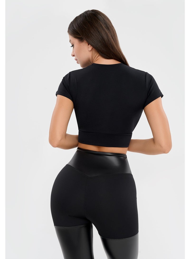 Bona Fide Workout Tops for Women - Short/Long Sleeve Compression Shirt - Breathable Tight Crop Top for Gym, Running, Yoga - Image 4