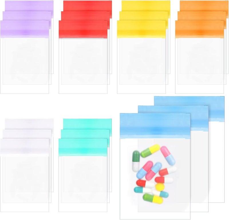 Demissle Zipper Pill Pouch Bags for Travel - 21 Pack