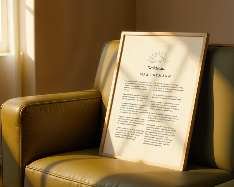 TNESSENTIAL Desiderata Poem Print - Max Ehrmann Poem - Desiderata Poster Wall Art - Literary Wall Art - Poetry Poster - Inspirational Quote Print - Image 2