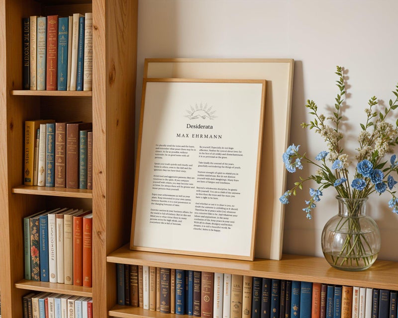 TNESSENTIAL Desiderata Poem Print - Max Ehrmann Poem - Desiderata Poster Wall Art - Literary Wall Art - Poetry Poster - Inspirational Quote Print - Image 3