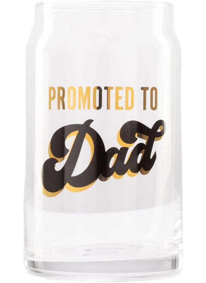 pearhead Pearhead Promoted to Dad Beer Glass for Dads to Be Fathers Day Grandpa Gift New Dads or Fathers Day Fatherhood Pint Glass Bar Accessory Novelty Dad Accessory 16oz  - Image 1