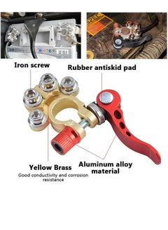 Arabest Car Battery Terminal Connector Quick Release Disconnect,Adjustable Car Battery Terminal Clamp 2pcs, Automobile Card, Positive Negative for SAE/JIS Type A Posts  - Image 4