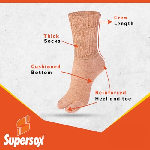 Supersox Winter Thermal Regular Length Thumb Socks for Women, Made with Thermal Control Technology & Extra Cushioning For a Warmth & Cozy Feel (Pack Of 3) - Image 3
