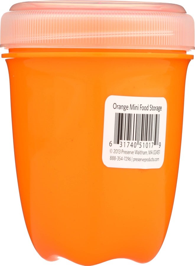 Preserve 631740510179 Food Storage Container-Round-Mini-Orange-8 oz-1 Count - Image 2