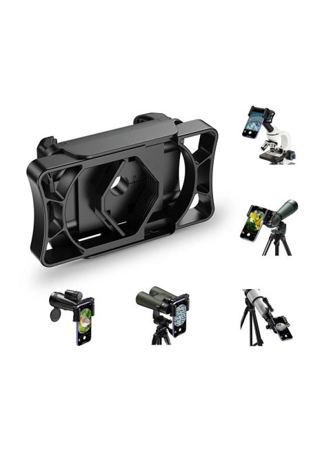 Telescope Phone Adapter, Big Type Smartphone Adapter Mount, Universal Phone Mount, One-Piece Smartphone Binocular Adapter for iPhone/Android, for Spotting Scope Telescope Binocular Monocular