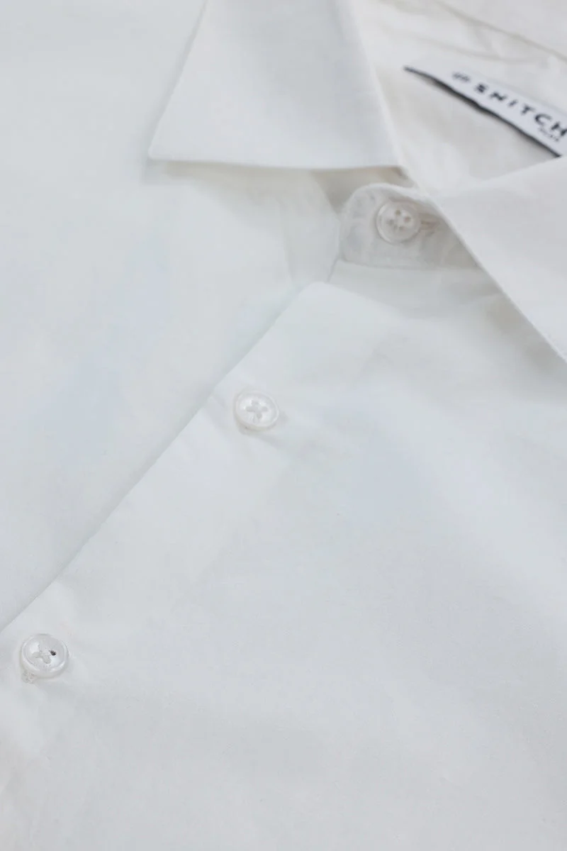 SNITCH White Regular Fit Plus Size Shirt