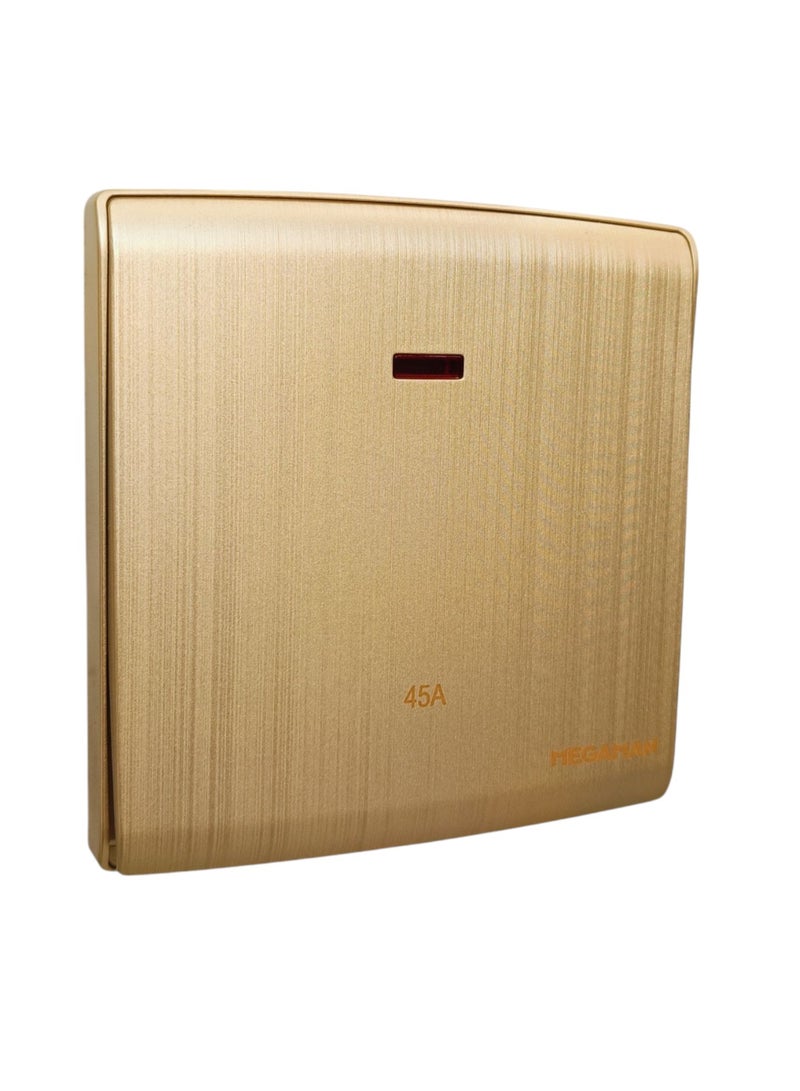 ميجامان Megaman Switch Neon 1Gang 1Way  45A - Gold - Image 1