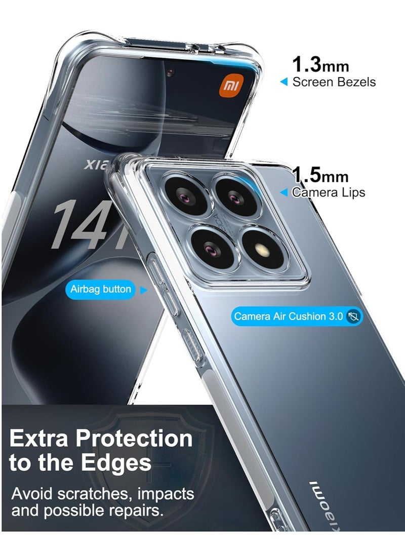 Houmt Xiaomi 14T Pro Case Cover Slim Fit Scratch-Resistant Silicone Case Reinforced Corners Protective Cover for Xiaomi 14T Pro  - Image 5