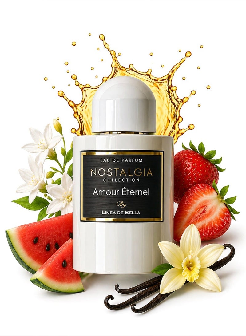 Linea De Bella Nostalgia Amour Eternel Eau De Parfum 100ml for Women | Long-Lasting Floral & Romantic Luxury Perfume - Image 1