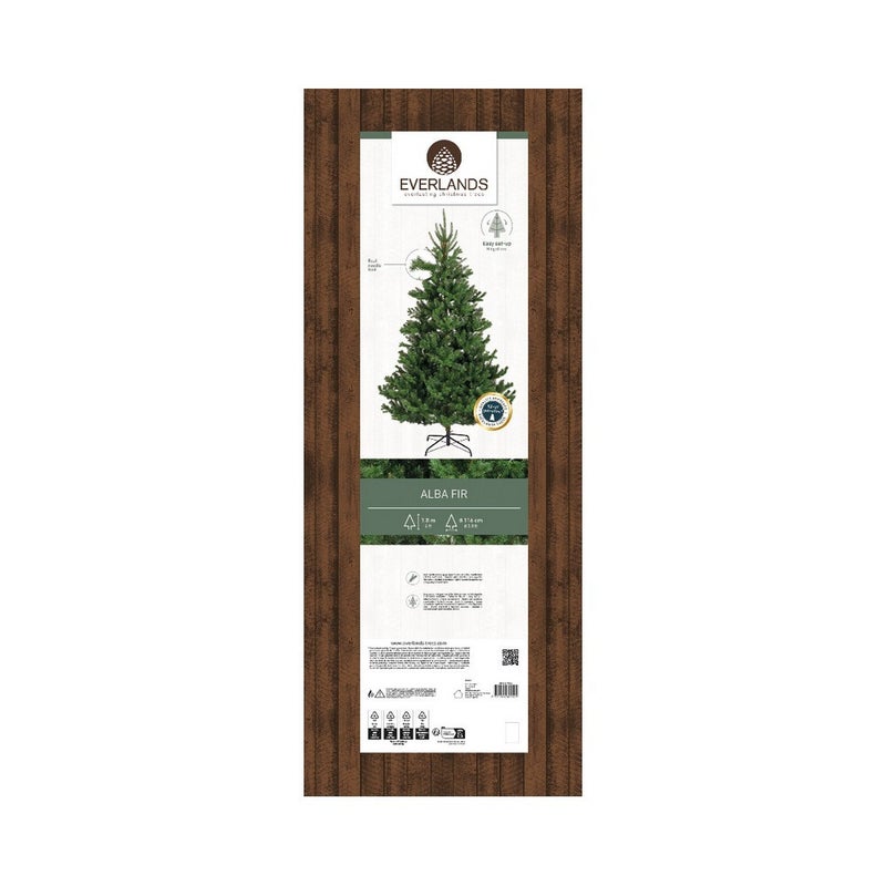 Kaemingk Alba Fir Artificial Christmas Tree 180cm Green – Outdoor & Indoor Xmas Decoration, Realistic Lush Fir - Image 5