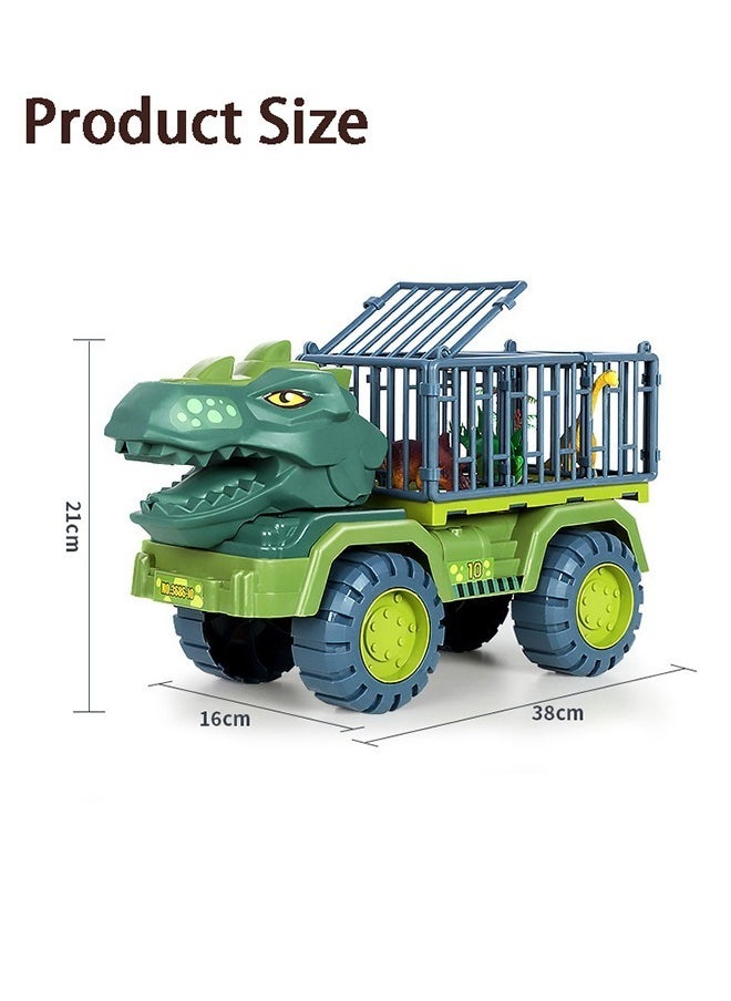YelaJoy - Large Dinosaur Truck Toys with 3 Dino Toys Playset Figures Carrier Truck Transport Vehicle Toy for Kids - Image 1