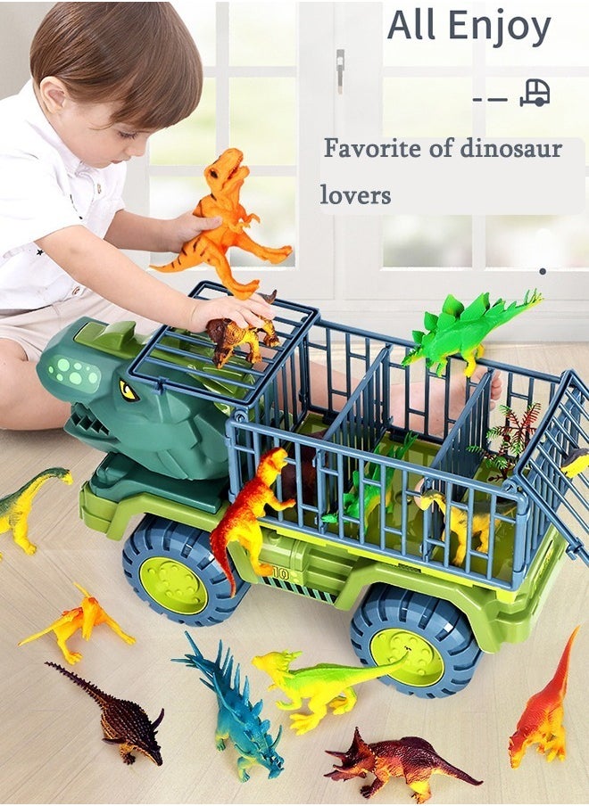 YelaJoy - Large Dinosaur Truck Toys with 3 Dino Toys Playset Figures Carrier Truck Transport Vehicle Toy for Kids - Image 1