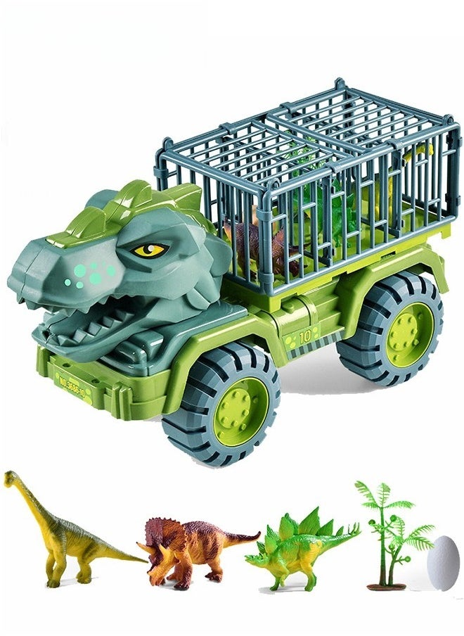 YelaJoy - Large Dinosaur Truck Toys with 3 Dino Toys Playset Figures Carrier Truck Transport Vehicle Toy for Kids - Image 1