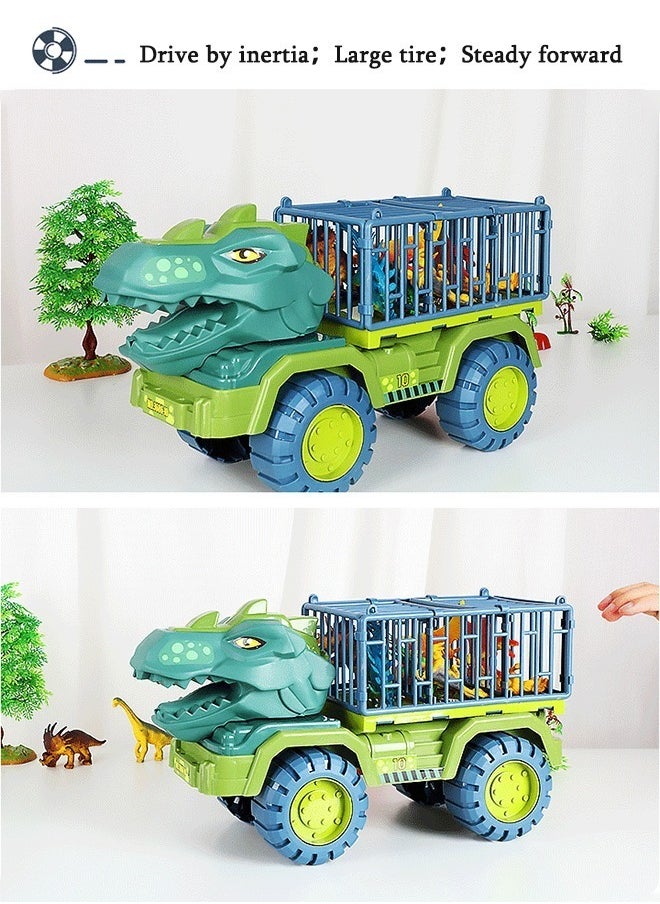 YelaJoy - Large Dinosaur Truck Toys with 3 Dino Toys Playset Figures Carrier Truck Transport Vehicle Toy for Kids - Image 1